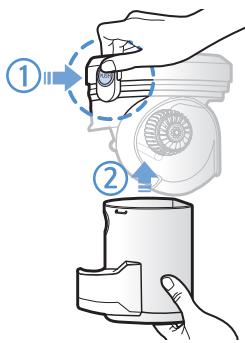 SAMSUNG SR20K9350W - Nettoyage du réservoir de poussière - 2