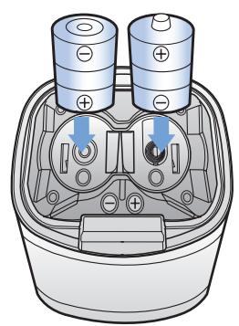 SAMSUNG SR20K9350W - Insertion des piles - 2