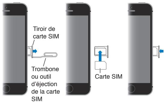 APPLE IPHONE 5C 8GO JAUNE - Installer la carte SIM - 1