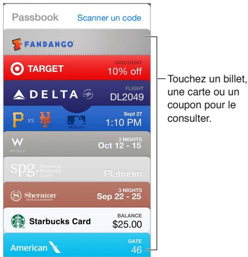 APPLE IPHONE 5C 8GO JAUNE - Passbook en un coup d'oeil - 1