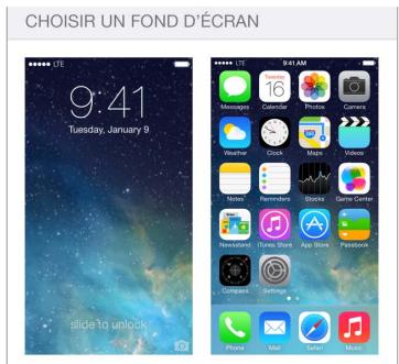 APPLE IPHONE 5C 8GO JAUNE - Changer de fond d'écran. - 1