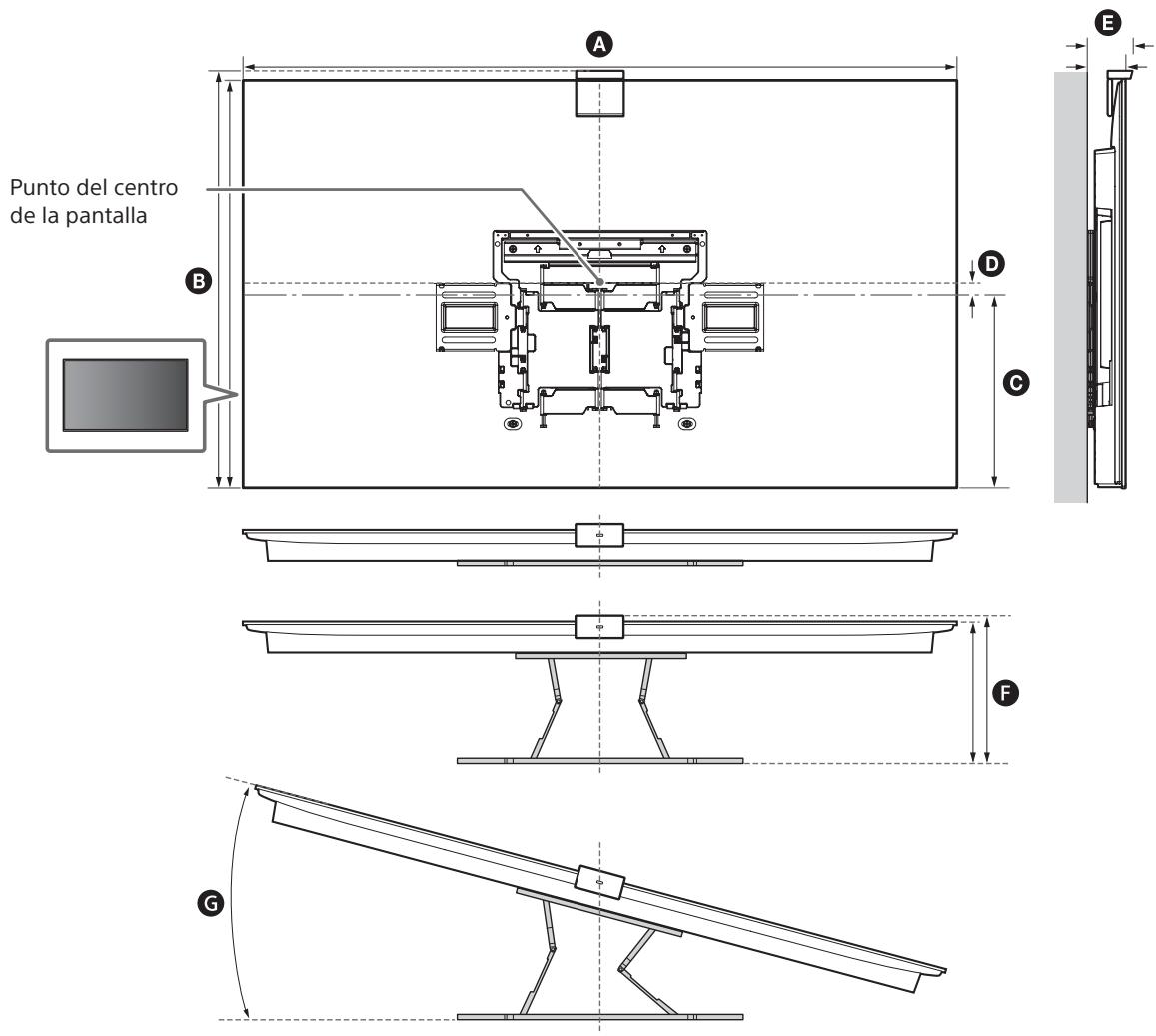 SONY SU-WL850 - Medicion para la instalacion del soporte de pared en la pared - 1