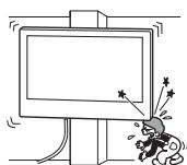 SONY SU-WL850 - Nastenny drzak   nemontujte na takové   plochy sten, u kterych   rohy nebo boky   televizoru prechnivaj ze   steny. - 1