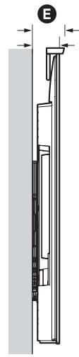 SONY SU-WL850 - Prie sienos tvirtinamo laikiklio instaliacijos ant sienos matavimas - 2