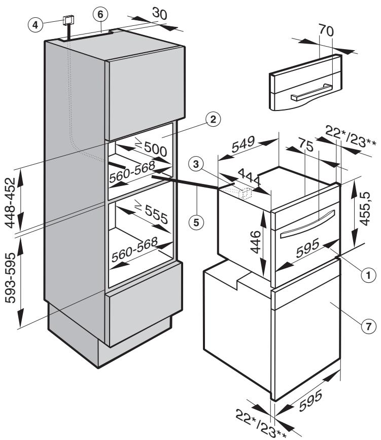 MIELE DG 5060 - Encastrement en combinaison avec un four - 1