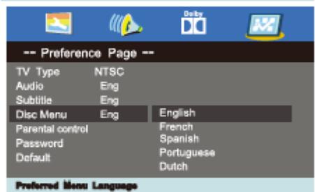 BRANDT B2441WHD - Page des préférences - 4
