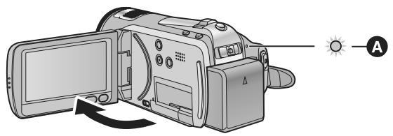 LG HDC-SD20EF - Ouvrez l'écran ACL. - 1