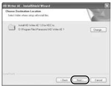 LG HDC-SD20EF - Sélectionnez l'emplacement de l'application, puis cliquez sur [Next]. - 1