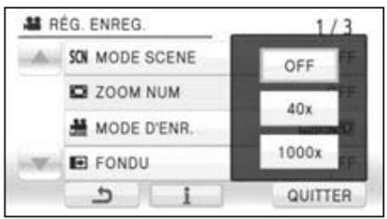 LG HDC-SD20EF - Touchez l'élément désiré pour entrer la configuration. - 1
