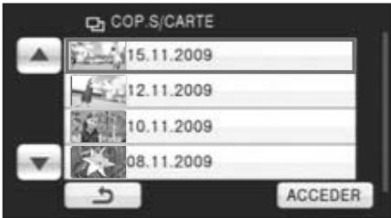 LG HDC-SD20EF - Touchez la date qui doit être copiée. - 1