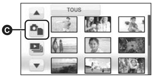 LG HDC-SD20EF - Touchez l'icône de sélection du mode lecture © pour sélectionner le support qui doit être lu. - 1