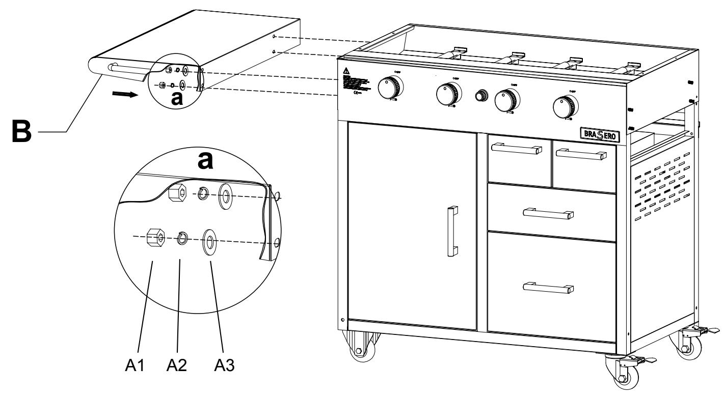 BRASERO OL 6263 PLANCHA NOIR - NOTICE DE MONTAGE - 1