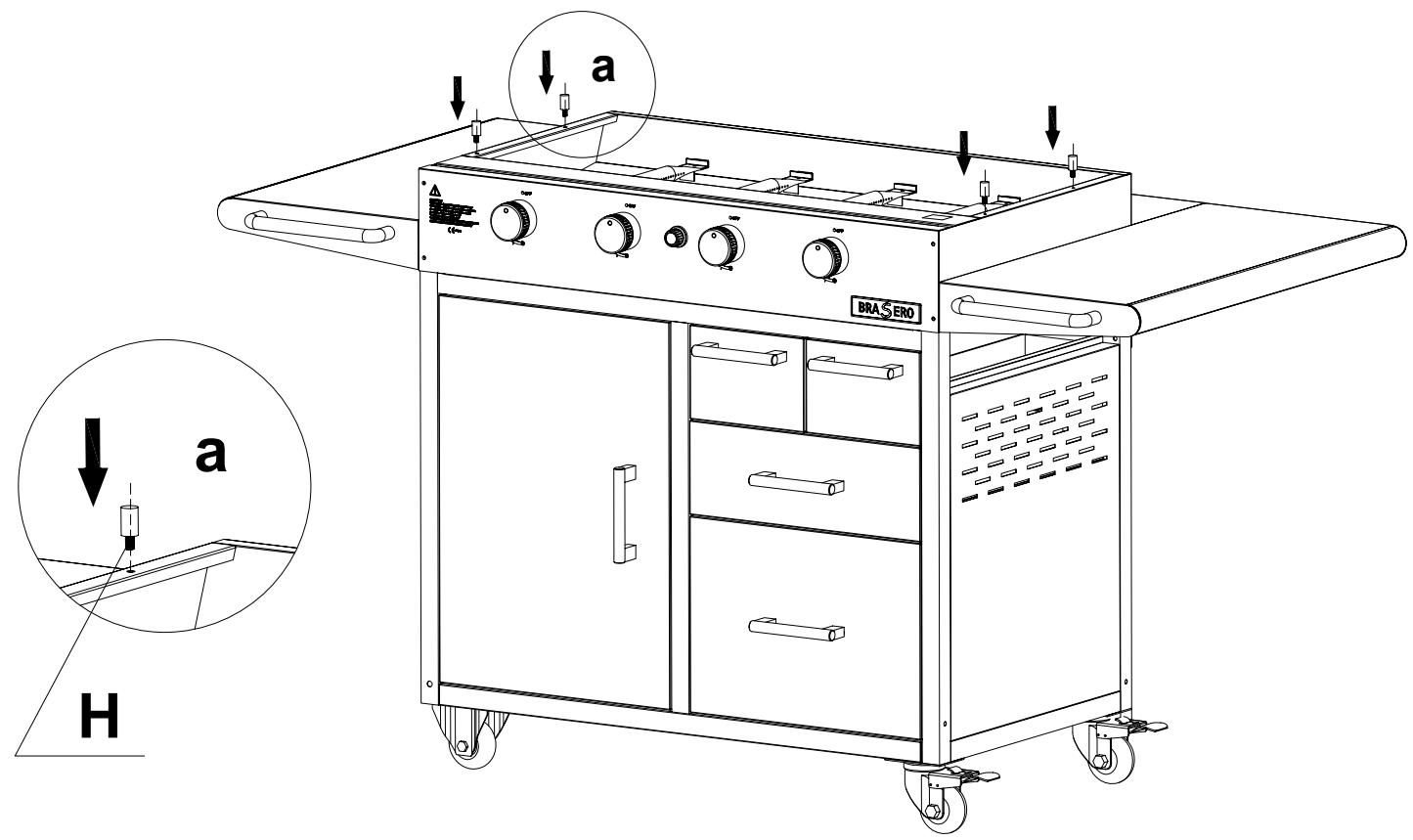 BRASERO OL 6263 PLANCHA NOIR - NOTICE DE MONTAGE - 1