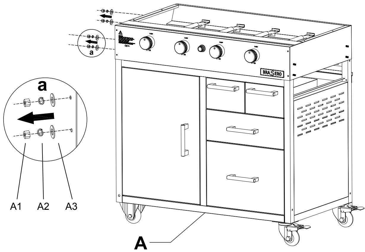 BRASERO OL 6263 PLANCHA NOIR - ATTENTION - 1