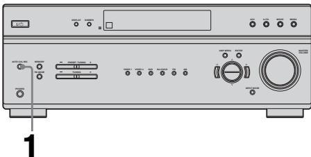 SONY STR-DE400 - Avant d'utiliser Auto Calibration - 1