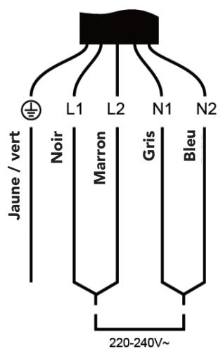AIRLUX TH64ET - BRANCHEMENT DE L'APPAREIL À L'ALIMENTATION ÉLECTRIQUE PRINCIPALE - 1