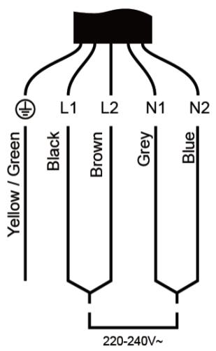 AIRLUX TH64ET - CONNECTING THE HOB TO THE MAINS POWER SUPPLY - 1