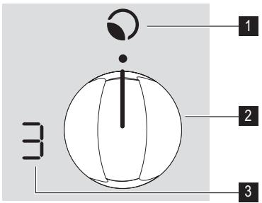 FAURE FIM 63 F NOIR - Manette de commande de la zone de cuisson - 1