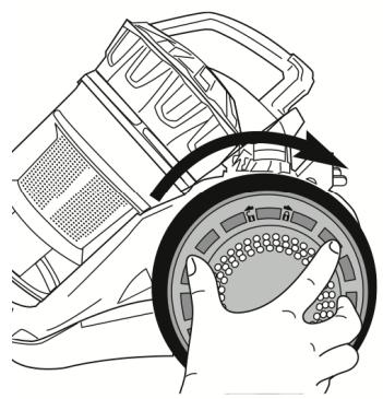 EZICLEAN ASPIRATEUR TRAINEAU TURBO ECOPETS - NETTOYAGE DU FILTR DU BAC A POUSSIÈRES - 7