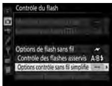 NIKON D5 - : sélectionnez Options contrôle sans fil simplifié. - 1