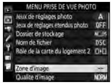 NIKON D5 - Sélectionnez Zone d'image. - 1