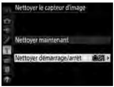NIKON D5 - Sélectionnez Nettoyer démarrage/ arrêt. - 1
