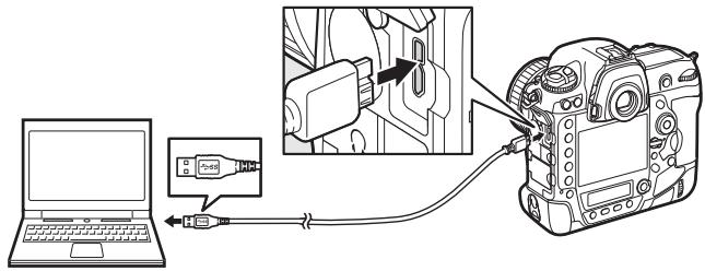 NIKON D5 - Branchez le cable USB. - 1