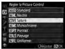 NIKON D5 - Sélectionnez un Picture Control. - 1