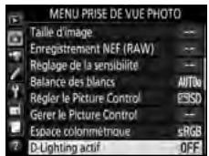 NIKON D5 - Sélectionnez D-Lighting actif. - 1