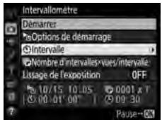 NIKON D5 - Modifiez les réglages de l'intervallomètre. - 3