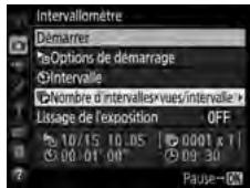 NIKON D5 - Modifiez les réglages de l'intervallomètre. - 6