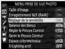 NIKON D5 - Menu Sensibilité - 1
