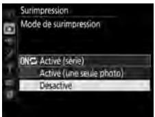 NIKON D5 - ■ Arret des surimpressions - 1
