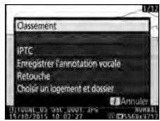 NIKON D5 - Sélectionnez Classement. - 1