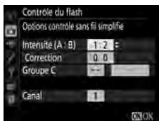 NIKON D5 - : modifiez les réglages du flash. - 1