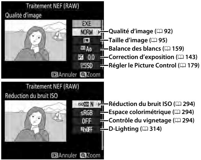 NIKON D5 - Choisissez les réglages de la copie JPEG. - 1