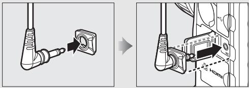 NIKON D5 - Volets pour câbles avec mini-fiche stéreo - 1