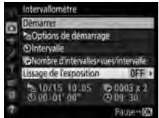NIKON D5 - Modifiez les réglages de l'intervallomètre. - 9