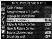 NIKON D5 - Menu Prise de vue photo - 1