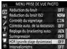 NIKON D5 - Sélectionnez HDR (grande plage dynamique). - 1