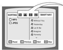 SAMSUNG HT A 100WT - Pour lire un fichier dans l'écran du menu, - 1