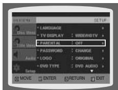 SAMSUNG HT A 100WT - Configuration du contrôlpe parental (niveau de classement) - 1