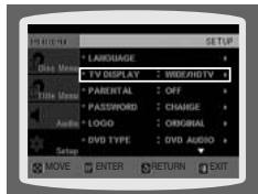 SAMSUNG HT A 100WT - Configuration du type de l'écran du téléviseur - 1