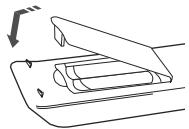 SAMSUNG HT A 100WT - Insérez les piles de la télécommande - 5