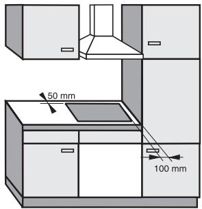 MIELE KM 2256 G INOX - Distances de sécurité latérales - 4