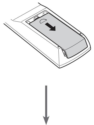 DENON DBT3313UD - Insertion des piles dans la télécommande - 1