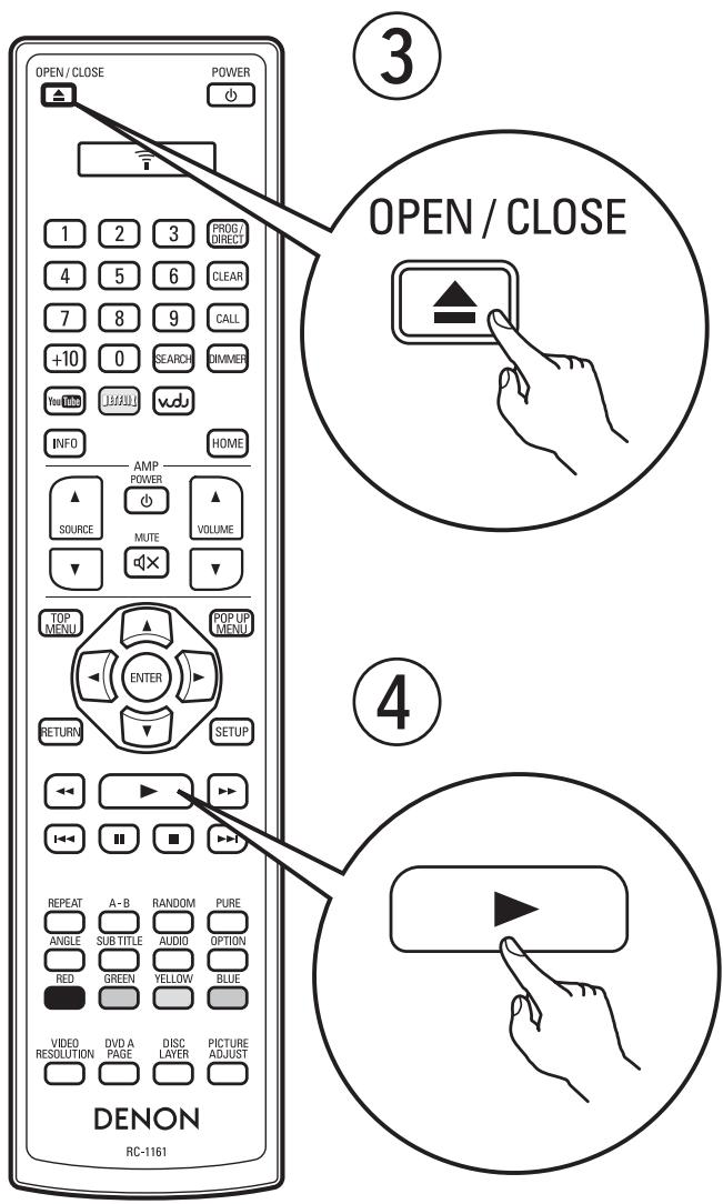 DENON DBT3313UD - Insertion du disque et démarrage de la lecture - 3