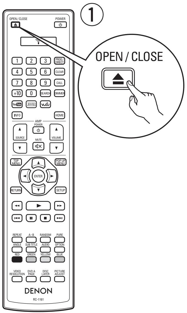 DENON DBT3313UD - Insertion du disque et démarrage de la lecture - 1