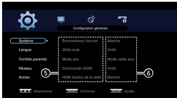 DENON DBT3313UD - Écran de sélection du menu (menu principal) - 3