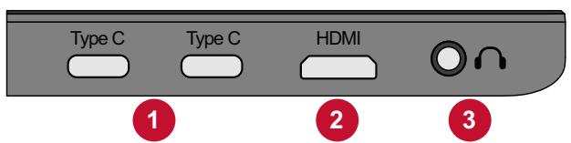 VIEWSONIC VG1655 - Ports d'E/S - 1